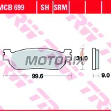 Brzdové destičky -TRW- MCB699, Yamaha VP X-City 250, YP Majesty 250, X-Max 125/250/400 ABS & Sport (1998-2017)