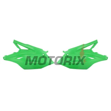 Zadní boční plasty -POLISPORT- zelené, KAWASAKI KX 250 2017-2020