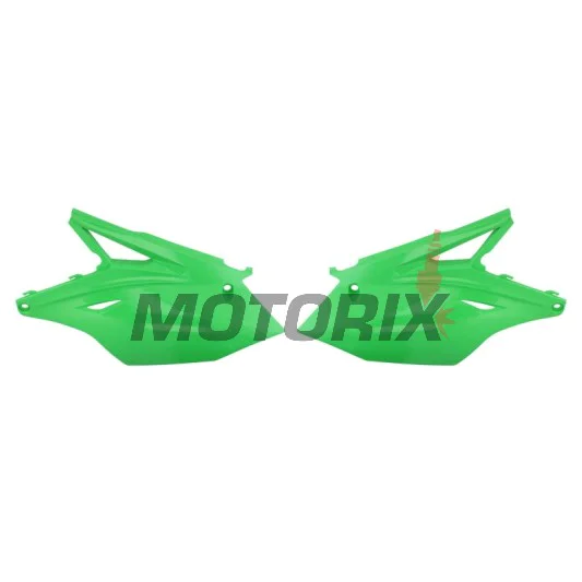 Zadní boční plasty -POLISPORT- zelené, KAWASAKI KX 250 2017-2020
