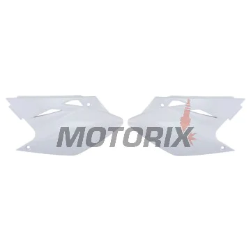 Zadní boční plasty -POLISPORT- bílé, KAWASAKI KX 450 2005-2008