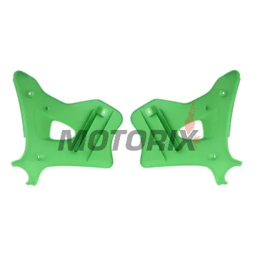 Přední boční plasty -POLISPORT- zelené, KAWASAKI KX 125/250 1996-1998