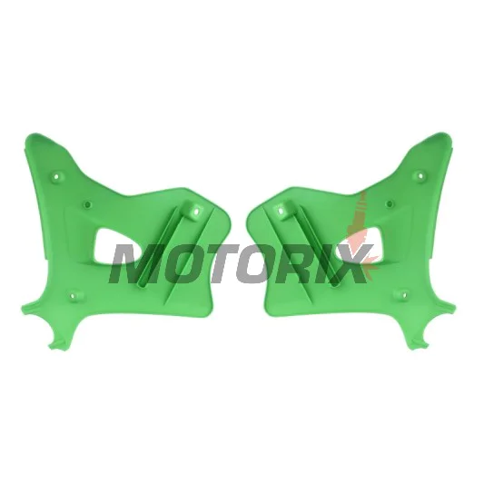 Přední boční plasty -POLISPORT- zelené, KAWASAKI KX 125/250 1996-1998