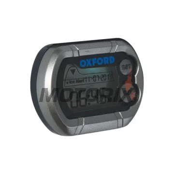 Digitální hodiny na motocykl -OXFORD- DigiClock, černý/stříbrný