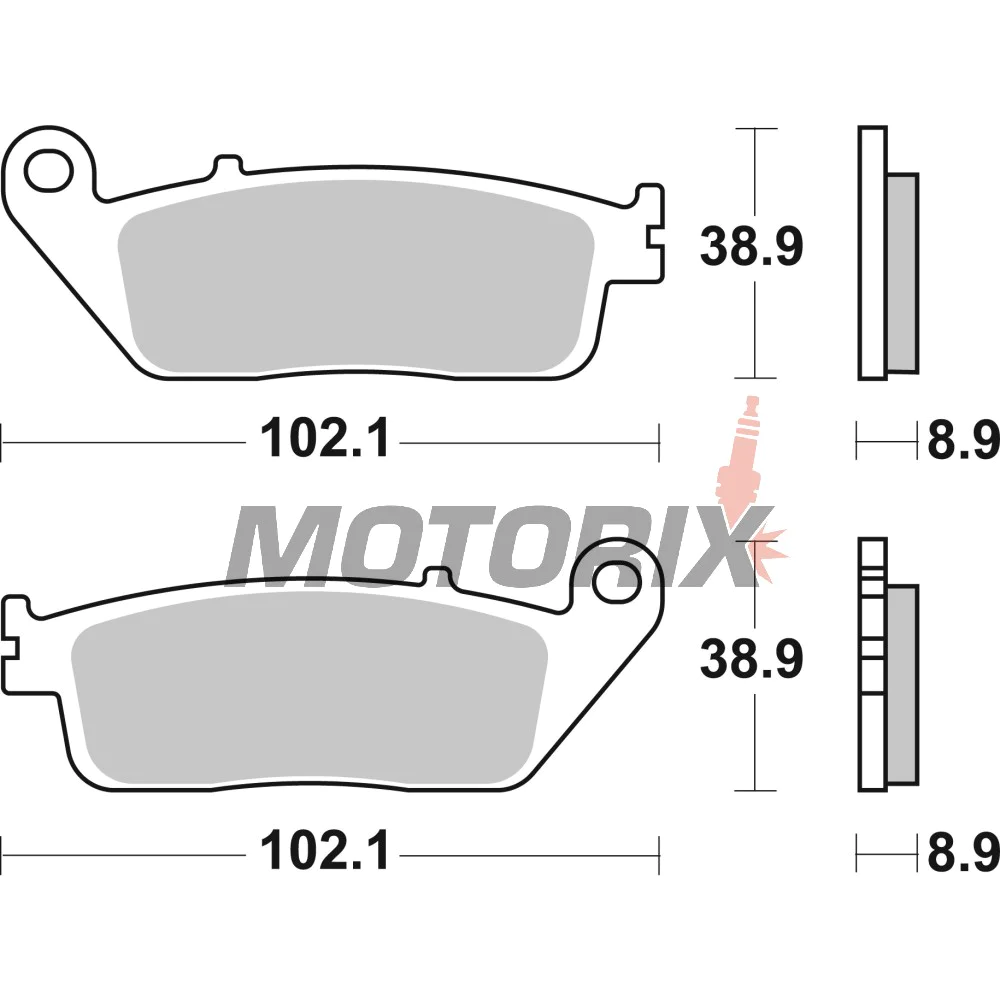 Brzdové destičky -BREMBO- 07075XS, Honda FJS 400/600 Silver Wing 2003-2015