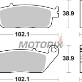 Brzdové destičky -BREMBO- 07075XS, Honda FJS 400/600 Silver Wing 2003-2015