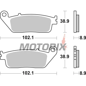 Brzdové destičky -BREMBO- 07075XS, Honda FJS 400/600 Silver Wing 2003-2015