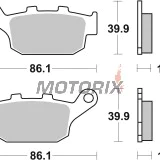 Brzdové destičky -BREMBO- 07HO2711, Buell Cyclone/Lightning/Thunderbolt/Ulysses, Honda CB-1/Deauville/Hawk/Revere/Dominator/Transalp/Africa Twin, Triumph America/Daytona 955i/Street Triple 675/TT600 (1988-2012)