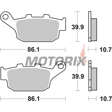 Brzdové destičky -BREMBO- 07HO27SP, Buell 1200cc, Honda 400‑750cc, Triumph 600‑955cc (1988‑2018)