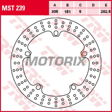 Brzdový kotouč -TRW- MST239, 305mm, BMW K1200RS/GT/LT + R850R + R1100GS/S + R1150GS + R1200C/CL (1995-2004)