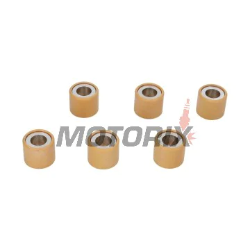 Válečky variátoru -RMS- 19x17mm, 7.3g, 6ks, Aprilia Atlantic 125 2003-2010, Aprilia Scarabeo 125 2003-2010, Aprilia Sportcity 125 2006-2013, Derbi GP1 125 2006-2008, Derbi Rambla 125 2008-2009, Gilera D.N.A 125 2002