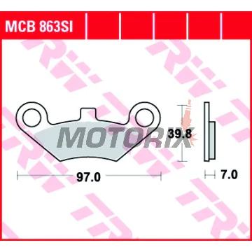 Brzdové destičky -TRW- MCB863SI, CF Moto Terralander - 500/625/800 - 2011-2013