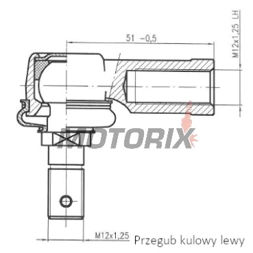Vnější čep řízení -4 RIDE- Yamaha YFM 400/450/850 2005-2012