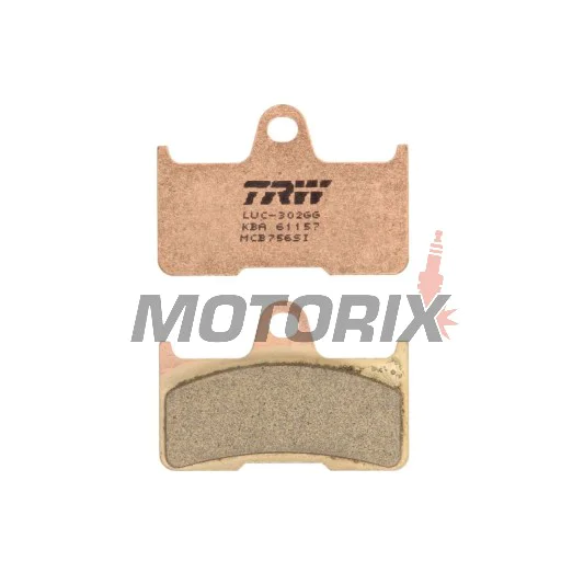 Brzdové destičky -TRW- MCB756SI, CFMoto Terralander 500/625/800 (2011-2013); Yamaha YFM 660 Grizzly/Grizzly Auto 4x4/660F/660FWA/660R Raptor (2002-2008)