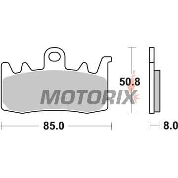 Brzdové destičky -BREMBO- 07BB38SR, BMW G310/Ducati Hypermotard 939, Hyperstrada 939, Multistrada 1200 Enduro, Panigale 959, Scrambler 803, XDiavel 1262/Triumph Tiger Explorer 1215