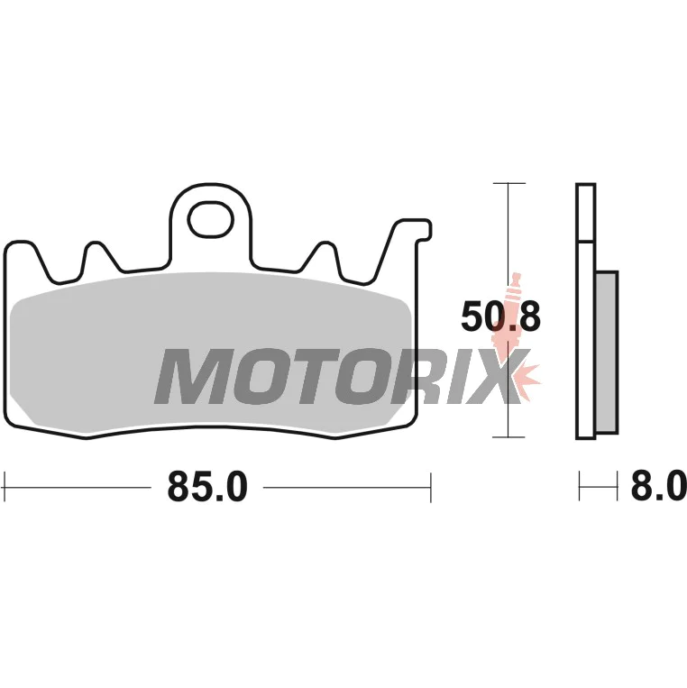 Brzdové destičky -BREMBO- 07BB38LA, Aprilia ETV/Tuono, BMW GS/R, Ducati Monster/Multistrada, Triumph Tiger 310-1300cc (1991-2022)