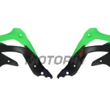 Přední boční plasty -POLISPORT- černé/zelené, KAWASAKI KX 450 2012-2015