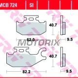 Brzdové destičky -TRW- MCB724, Bombardier DS/Outlander/Quest 330/400/500/650, Can-Am Commander/Maverick/Outlander/Renegade 500/650/800/1000, Suzuki Vinson/KingQuad 500/700, Yamaha Kodiak/Grizzly/Raptor/Rhino 400/450/660/700 (2000-2018)