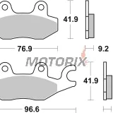 Brzdové destičky -BREMBO- 07HO4008, Kymco Hipster 125 (2001-2004)