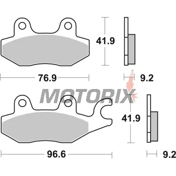 Brzdové destičky -BREMBO- 07HO4008, Kymco Hipster 125 (2001-2004)