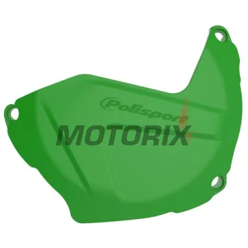Chránič víka spojky -POLISPORT- zelený, KAWASAKI KX 250 2009-2020