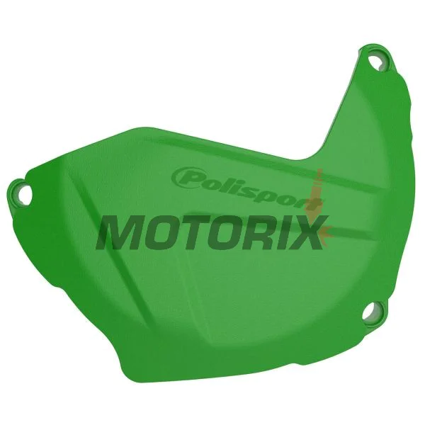 Chránič víka spojky -POLISPORT- zelený, KAWASAKI KX 250 2009-2020