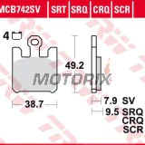 Brzdové destičky -TRW- MCB742CRQ, Kawasaki VN1600 Mean Streak/ZX-6R 636/ZX-6RR/ZX-10R/ZX-12R Ninja + Suzuki GSX-R1000 (2003-2007)