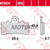 Brzdové destičky -TRW- MCB834, BMW C 400 GT, G 310; KTM Duke/RC 125/200/390 (2011-2020)