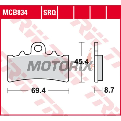 Brzdové destičky -TRW- MCB834, BMW C 400 GT, G 310; KTM Duke/RC 125/200/390 (2011-2020)