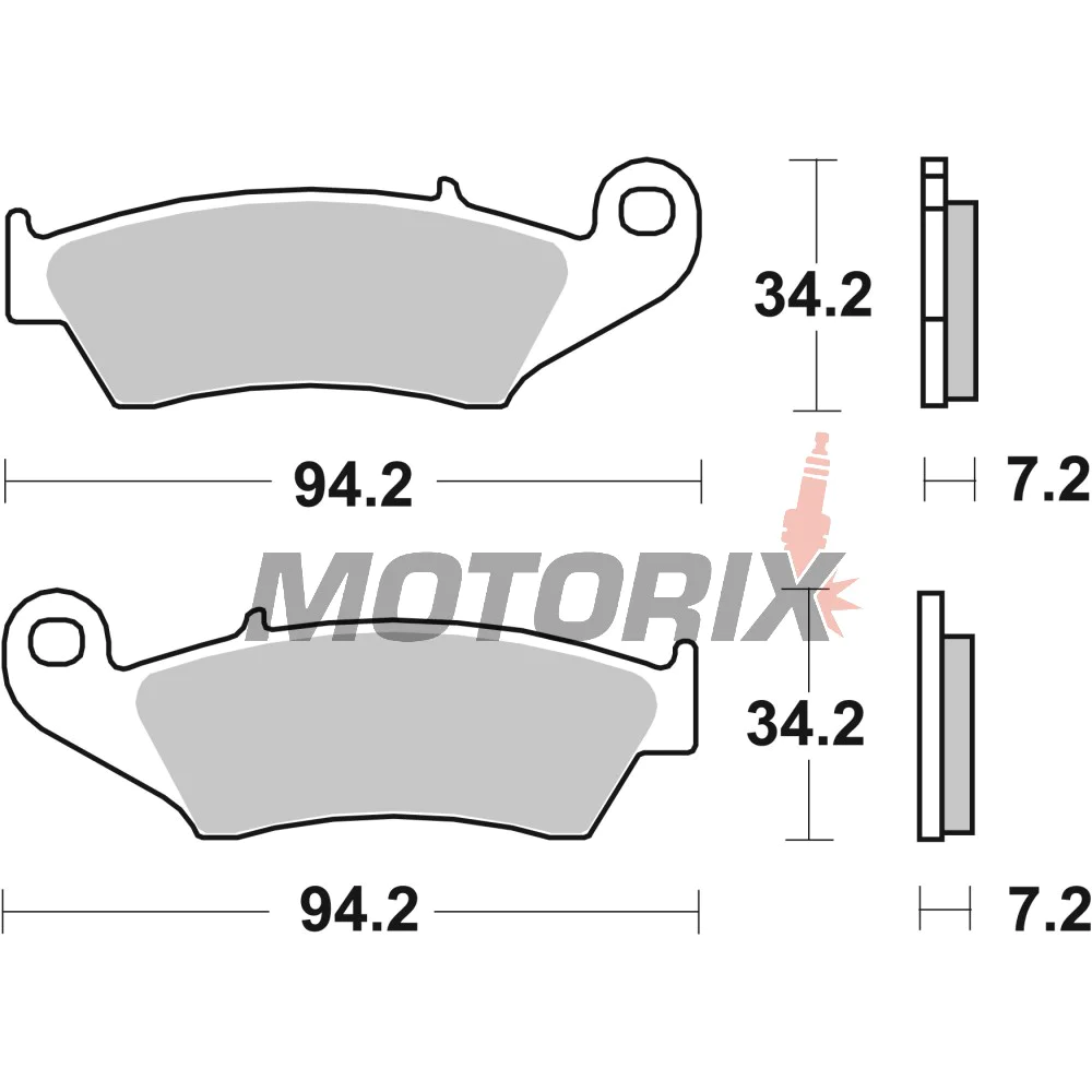 Brzdové destičky -BREMBO- 07KA17SX, Aprilia 450‑550cc, Beta 400‑525cc, Cannondale 400‑440cc, Gas Gas 125‑450cc, Honda 125‑750cc, Kawasaki 125‑500cc, Suzuki 125‑450cc, Yamaha 125‑450cc (1989‑2011)