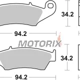 Brzdové destičky -BREMBO- 07KA17SX, Aprilia 450‑550cc, Beta 400‑525cc, Cannondale 400‑440cc, Gas Gas 125‑450cc, Honda 125‑750cc, Kawasaki 125‑500cc, Suzuki 125‑450cc, Yamaha 125‑450cc (1989‑2011)