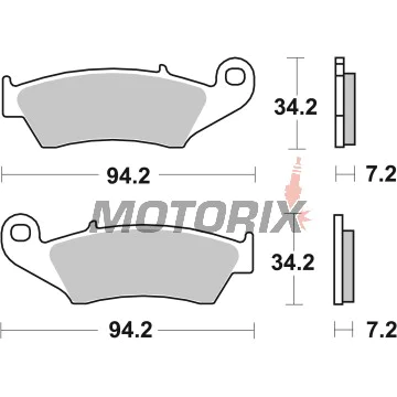 Brzdové destičky -BREMBO- 07KA17TT, Aprilia, Beta, Gas Gas, Honda CR/CRF/XR/XL, Kawasaki KX/KLX, Suzuki DR-Z/RM/RM-Z, Yamaha WR/YZ 125-650 (1993-2011)