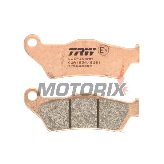 Brzdové destičky -TRW- MCB648SRM, sintrované, Alfer 250, Aprilia MX/Mana/Pegaso/RST, ATK Cross/Enduro, BMW G450X/HP2, Ducati Monster, Gas Gas EC, Husqvarna SM/TE/WR, KTM Adventure/EXC/SX, Moto Guzzi Stelvio, Yamaha TT/Majesty