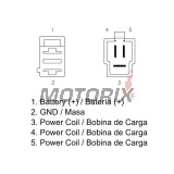 Regulátor dobíjení -DZE- regulátor dobíjení, 12V, 35A, KYMCO DINK, DOWNTOWN, PEOPLE, QUANNON, VENOX, XCITING 125-500 2000-2015