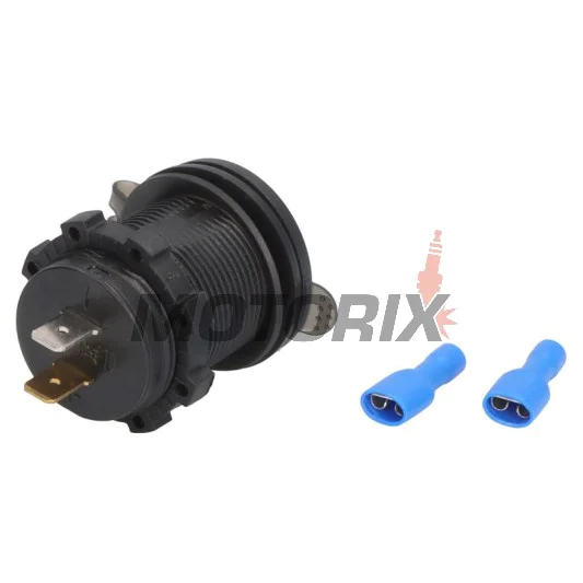 USB adaptér -4 RIDE- 12V, 2xUSB (1A + 2.1A), 2 pinů - univerzální