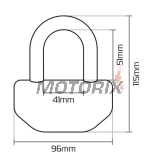 Zámek -OXFORD- Boss 12.7mm, žlutý