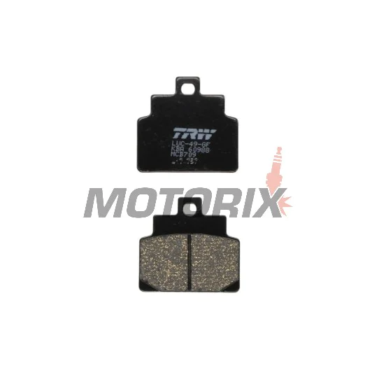 Brzdové destičky -TRW- MCB709, Aprilia Compay/Habana/Mojito 125 2000-2010; Aprilia Leonardo/SR 125-150 1999-2005; Aprilia Scarabeo 50-100 2000-2009