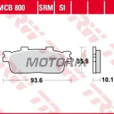 Brzdové destičky -TRW- MCB800SRM, sintrované, Daelim ET/QL/S3/S300/VL (2005-2022); E-Ton VXL (2006); Peugeot LXR 125 (2010-2014); SYM HD/HD2/Joymax/Joyride/Citycom (2001-2022); TGB X-Motion 125-300 (2008-2022)