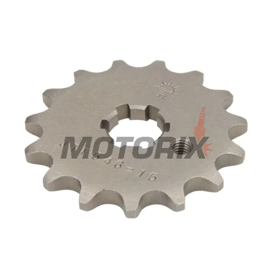 Přední pastorek -JT- JTF546,15, 15 zubů, Kawasaki KX 100 1988-2021, KX 60 1983-2003, KX 65 2000-2020, KX 80 1979-1982, 1984-1987, 1989-2000, KX 85 2001-2020, Suzuki RM 100 2003, RM 60 2003-2005, RM 65 2003-2006