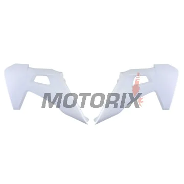 Přední boční plasty -POLISPORT- bílé, HUSQVARNA FC, FE, TC, TE 50-450 2019-2023
