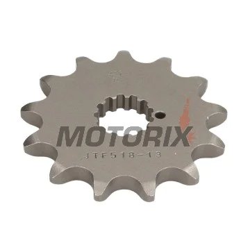 Přední pastorek -JT- JTF518,13, 13 zubů, Kawasaki GPZ 750 1985, Z 650 1979, 1981-1983, Z 750 1980-1982, 1984, Z1 900 1973, Z1A 900 1974, Z1B 900 1975, Suzuki GS 1000 1978-1982, GS 1100 1980-1986, GS 750 1977-1979, GSX 1000 1982