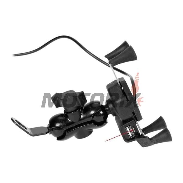 Držák telefonu -4 RIDE- s USB nabíječka, antivibrační - univerzální