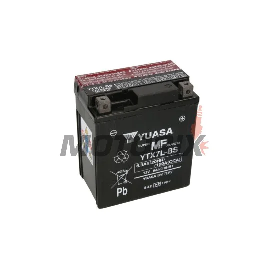 Akumulátor -YUASA- YTX7L-BS, 6Ah 12V