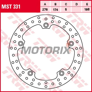 Brzdový kotouč -TRW- MST331, 276mm, BMW R850GS/R850R/R850RT + R1100GS/R/RT/S + R1150GS/Adventure/R/Rockster/RS/RT (1993-2007)