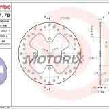 Brzdový kotouč -BREMBO- 68B40778, MBK Kilibre 300, Skycruiser 125; Yamaha X-City 125/250, Versity 300, X-Max 125/250