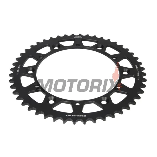 Zadní rozeta -JT- JTA853,48BLK, 48 zubů, černý, hliníkový, Kreideler 170 170 2004-2006, Yamaha DT 200 1989-1995, IT 175 1980-1983, IT 200 1984-1986, IT 250 1981-1984, SR 500 1991-1999, TT 250 1989-2004, TT 350 1986-1992, TT 600 1983-1992, 1996-2003