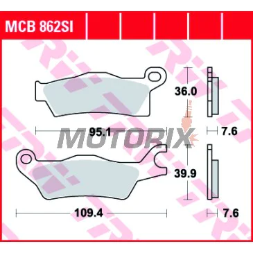 Brzdové destičky -TRW- MCB862SI, CAN-AM Outlander 450/500/570/650/800R/1000 (2013-2018); Renegade 500/570/1000/1000R/XC (2012-2018)