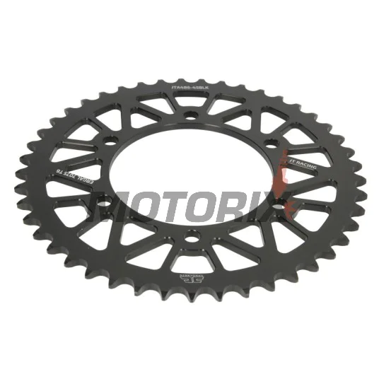 Zadní rozeta -JT- JTA486,45BLK, 45 zubů, černý, hliníkový, Kawasaki ER 500 1997-2006, EX 250 1988-2012, EX 300 2013-2017, EX 500 2006-2009, GPX 250 1988-1996, GPZ 250 1986-1987, GPZ 500 1987-2005, KR 250 1984-1985, Ninja 250 2008-2010, 2014-2015