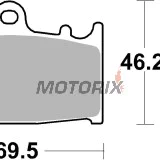 Brzdové destičky -BREMBO- 07KA13SA, Kawasaki GPZ/ZX-6R/ZX-9R/ZXR/ZZR/ZR/VN 400-1200, Suzuki GSF/GSX/GSX-R/RGV/SV/VS 250-1400, Ninja, Bandit, Intruder