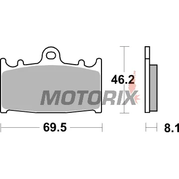 Brzdové destičky -BREMBO- 07KA13SR, Kawasaki GPZ 900R Ninja, ZX-6R/ZX-9R, ZZR 600/1100/1200 & Zephyr 1100, Suzuki GSF 650/1250 Bandit, GSX-R 600, SV1000 & VS 1400 Intruder