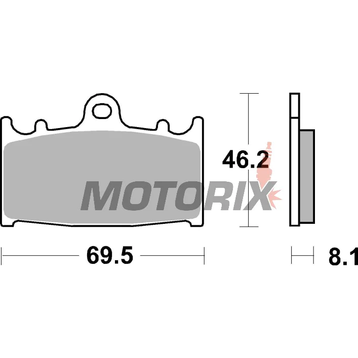 Brzdové destičky -BREMBO- 07KA13SA, Kawasaki GPZ/ZX-6R/ZX-9R/ZXR/ZZR/ZR/VN 400-1200, Suzuki GSF/GSX/GSX-R/RGV/SV/VS 250-1400, Ninja, Bandit, Intruder